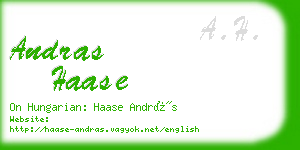 andras haase business card